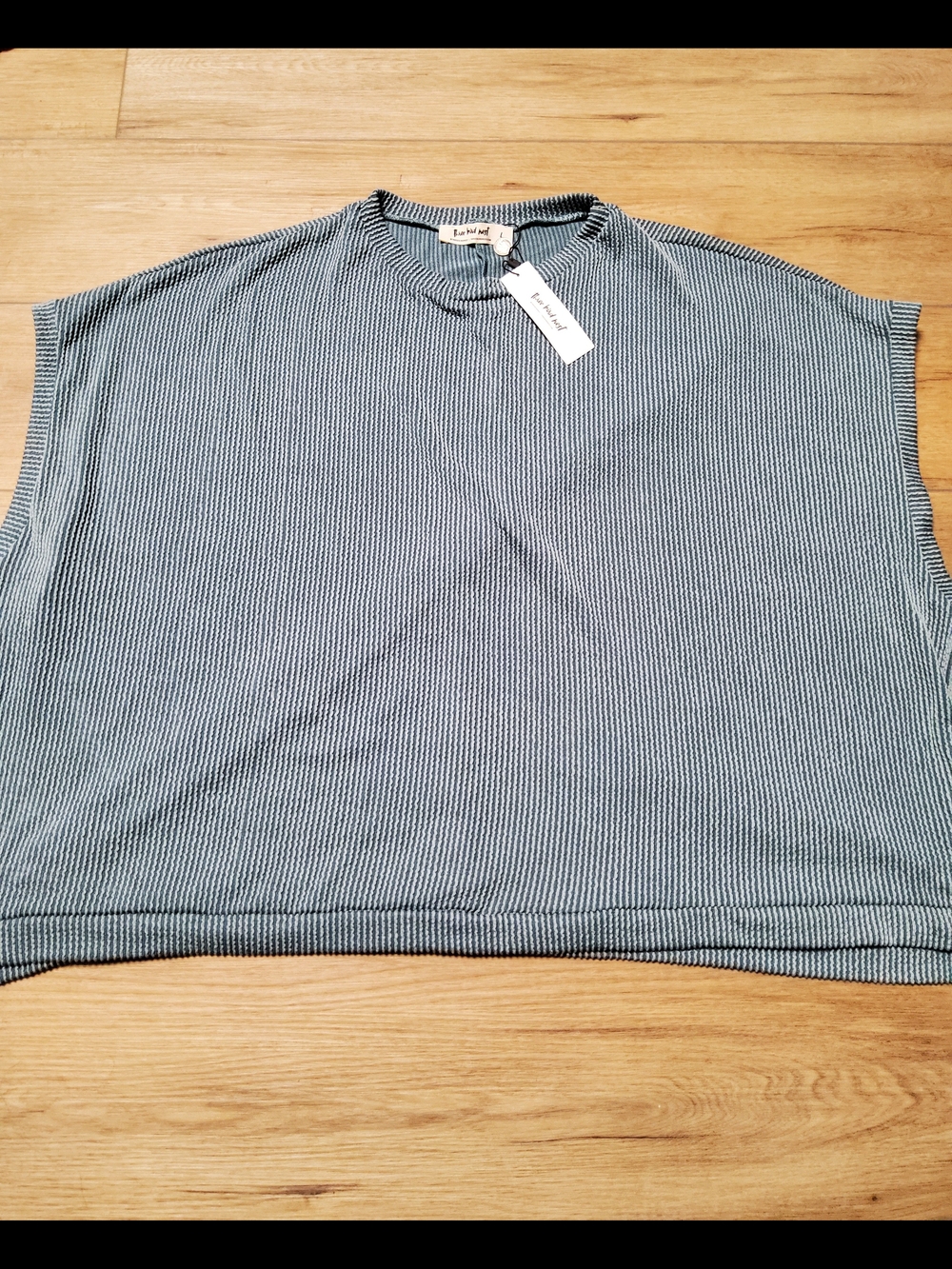 NWT Three Bird Nest Moon Glow Texture Knit Oversized Ribbed Sleeveless Top